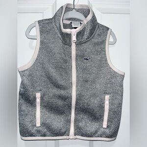 Gray SleevelessZip-Up Vest